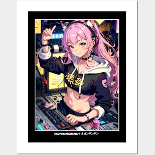 Japanese Kawaii Anime Girl Streetwear - DJ Posters and Art